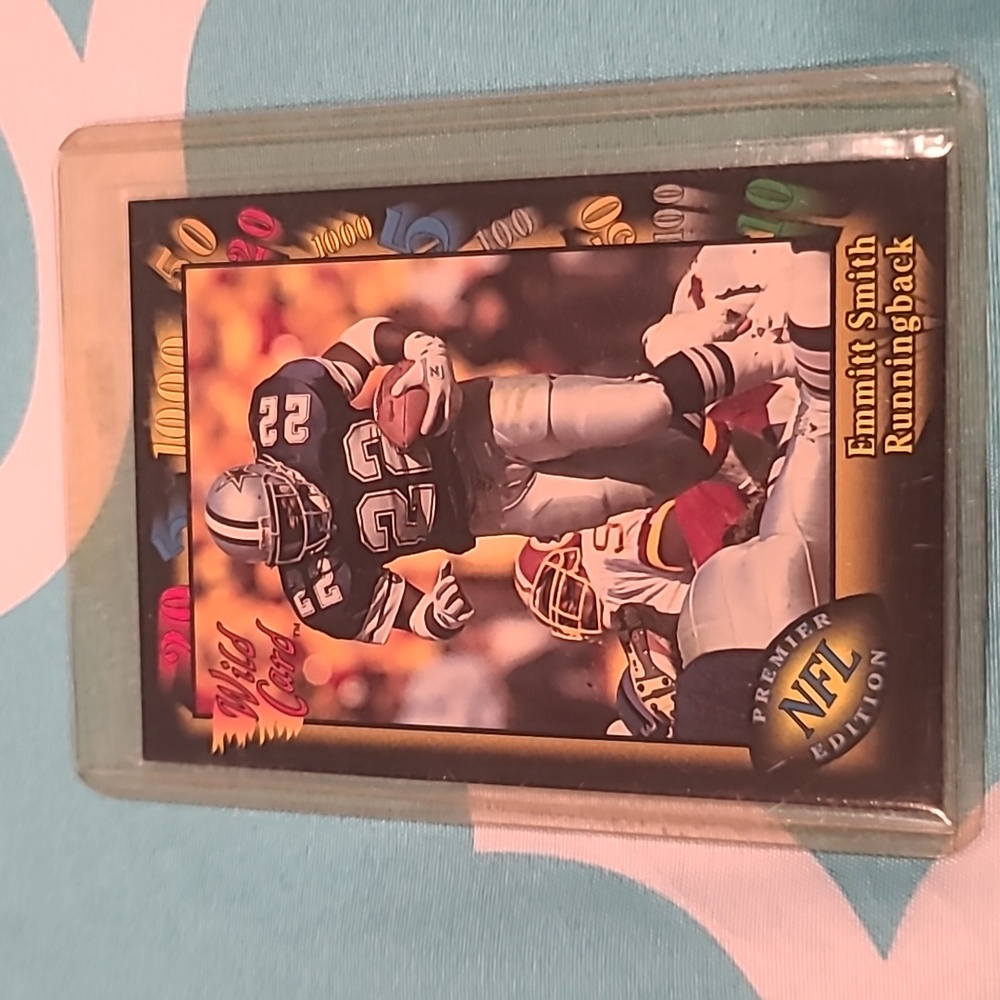 Mint wild cards premiere edition football NFL card Emmitt Smith